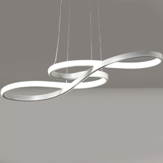Modern chandelier with two metallic infinity symbols kemena - vue 10 sur 11