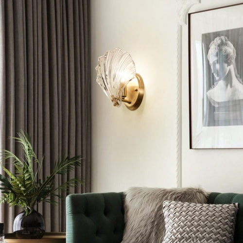 Modern shell-shaped LED wall light shelly - vue 4 sur 7