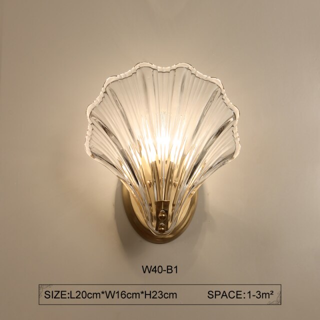 Modern shell-shaped LED wall light shelly