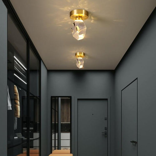 Ayola modern gemstone-shaped LED ceiling light - vue 2 sur 8