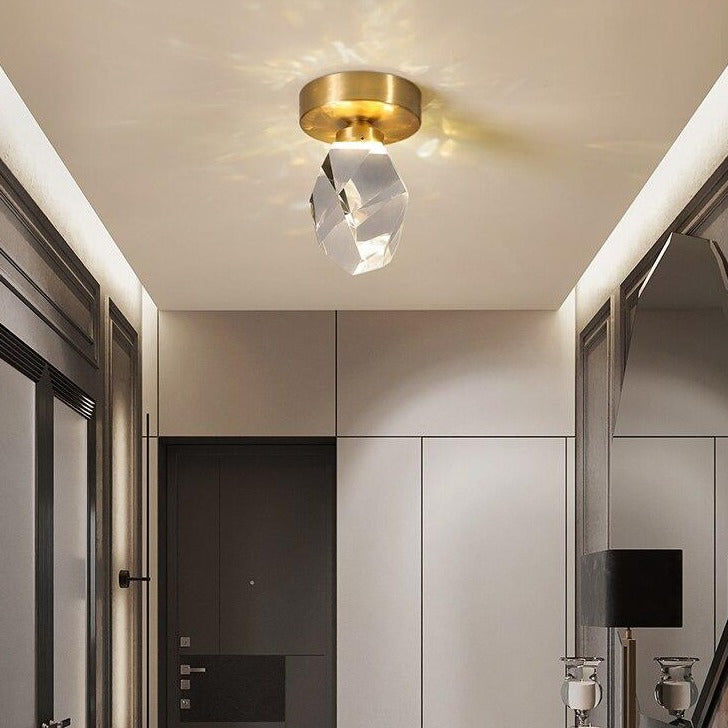 Ayola modern gemstone-shaped LED ceiling light - vue 5 sur 8