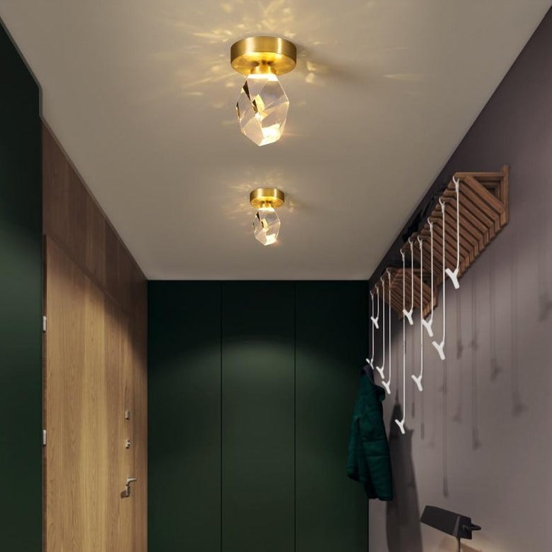 Ayola modern gemstone-shaped LED ceiling light - vue 4 sur 8