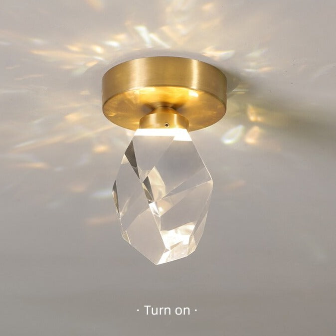 Ayola modern gemstone-shaped LED ceiling light - vue 6 sur 8