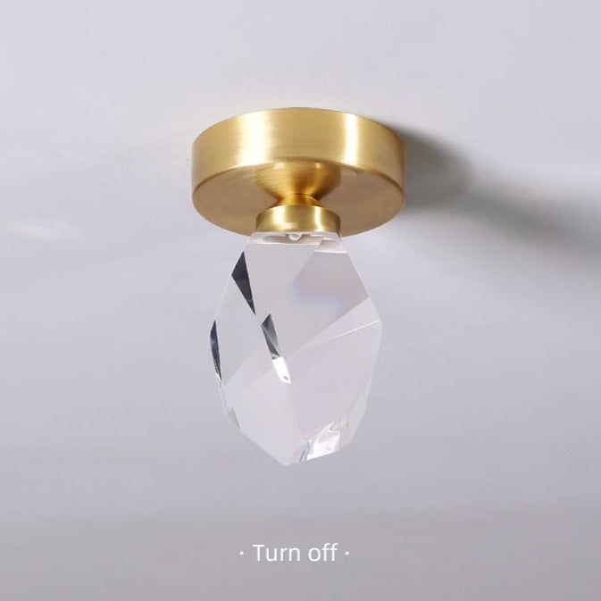 Ayola modern gemstone-shaped LED ceiling light - vue 7 sur 8