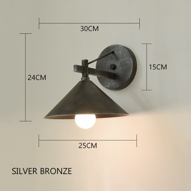 Courty industrial outdoor metal wall light