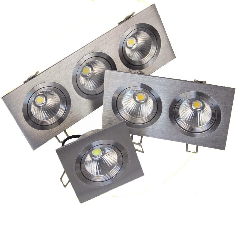 Square and metallic LED industrial spotlight Yaninah