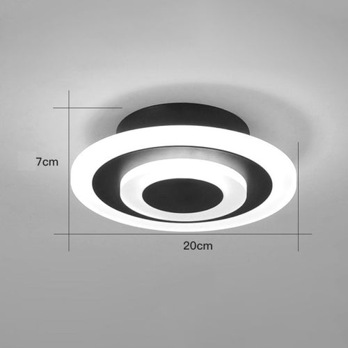 Davis circular or square metal LED ceiling light - vue 7 sur 8