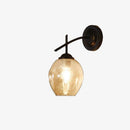 Industrial design wall light with glass globes indoor