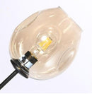 Industrial design wall light with glass globes indoor
