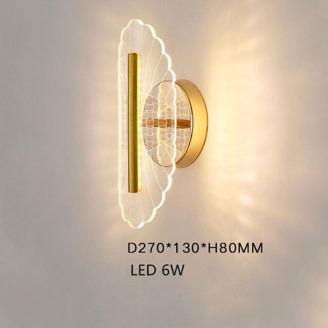 Modern transparent and gold LED wall light Jilor - vue 7 sur 10