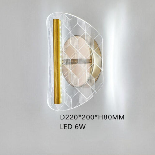Modern transparent and gold LED wall light Jilor - vue 11 sur 10