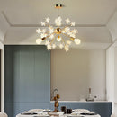 Modern metal chandelier with sparkling stars tanit