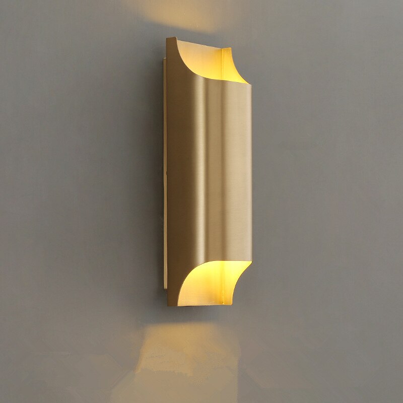 Modern LED wall light in the shape of a gold bar Xanat