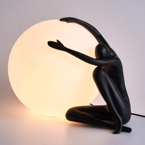 Art deco style LED table lamp with Bloomie silhouette - vue 5 sur 8