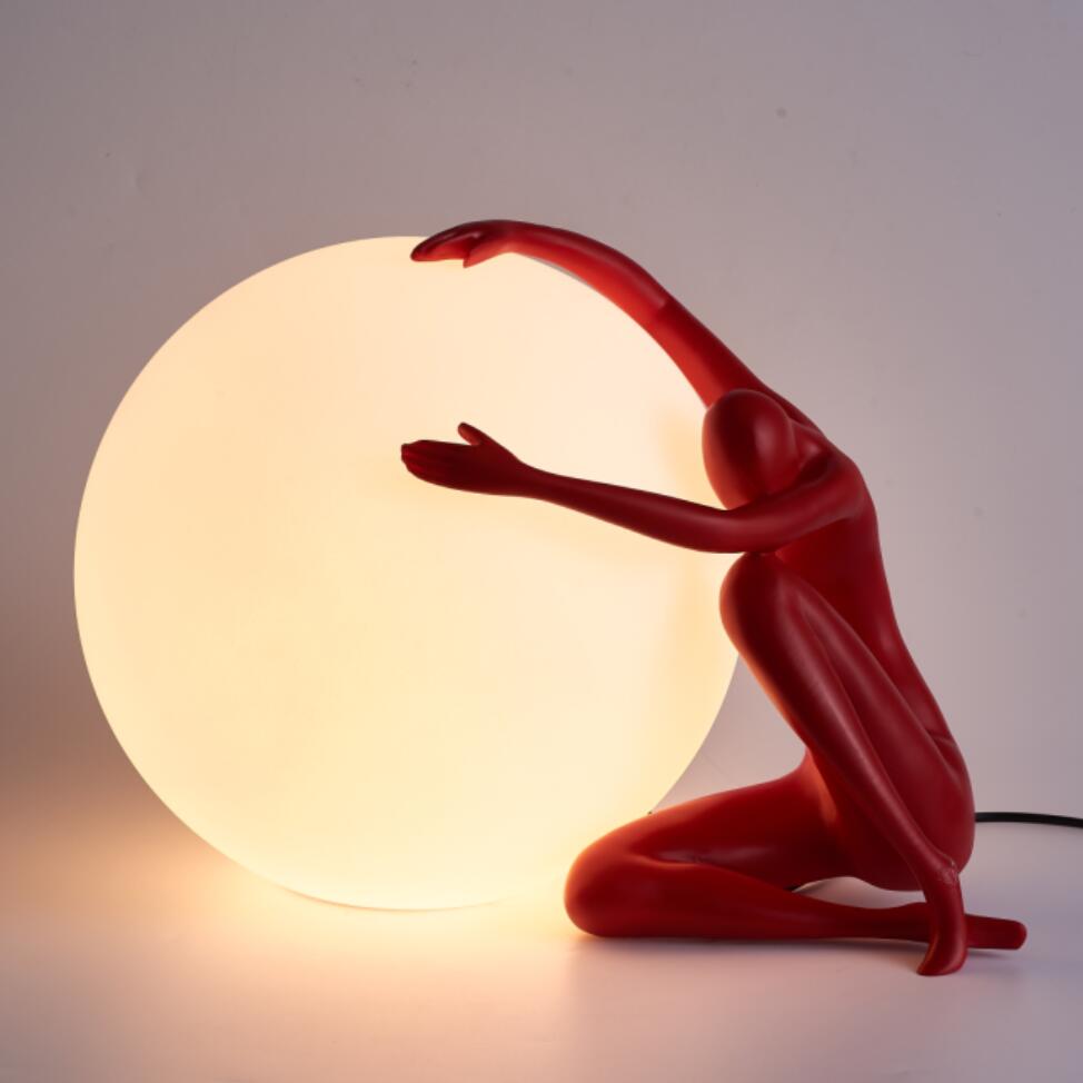 Art deco style LED table lamp with Bloomie silhouette - vue 2 sur 8