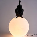Art deco style LED table lamp with Bloomie silhouette