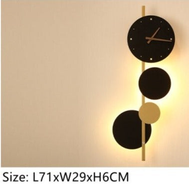 Modern LED wall light with Scony clock - vue 7 sur 7