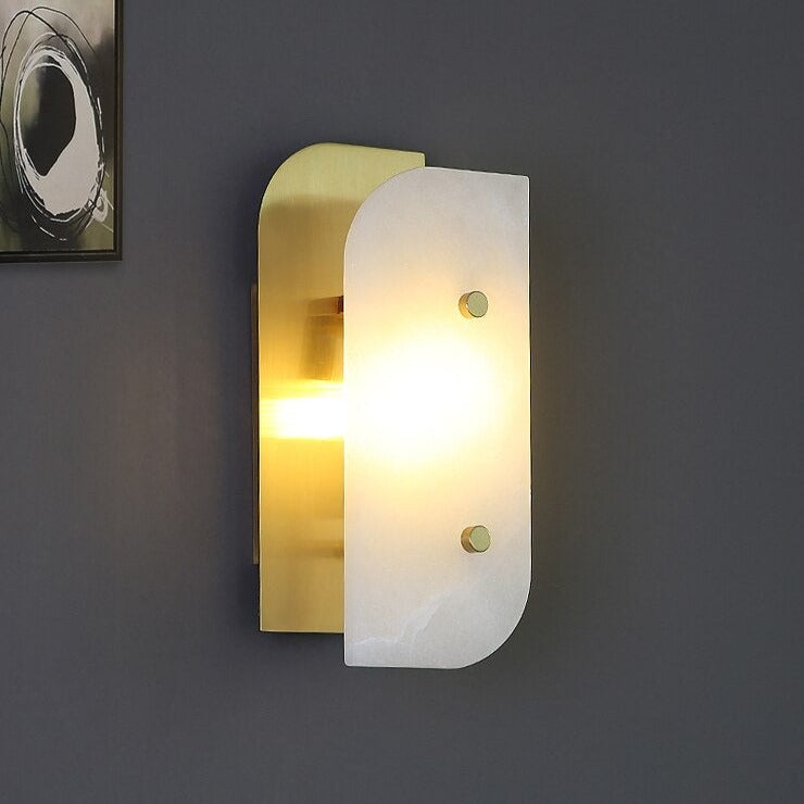 Marena modern rectangular marble LED wall light