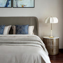 Modern table lamp with dome-shaped shade rita