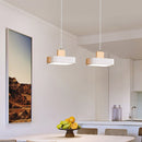 Scandinavian LED pendant light with Ainhara wooden shade