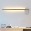 Amane rectangular Scandinavian LED wooden wall light