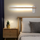Amane rectangular Scandinavian LED wooden wall light