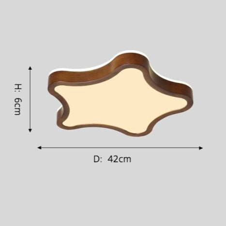 Scandinavian LED ceiling light with unique wooden shapes Amade