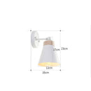 Modern wall light with coloured conical shade eddy