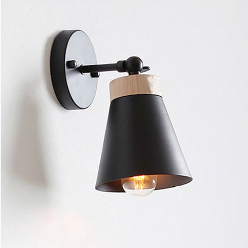 Modern wall light with coloured conical shade eddy - vue 6 sur 8