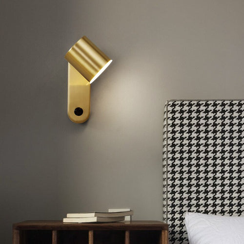 Industrial wall light with cylindrical shade liana