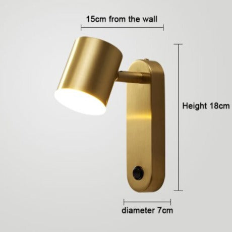 Industrial wall light with cylindrical shade liana - vue 8 sur 9
