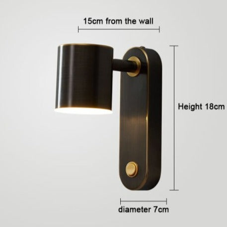 Industrial wall light with cylindrical shade liana - vue 10 sur 9