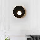 Levy round metal LED wall light