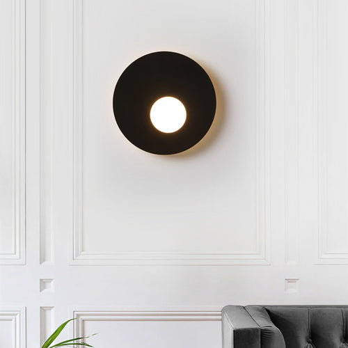 Levy round metal LED wall light - vue 4 sur 8