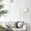 Levy round metal LED wall light