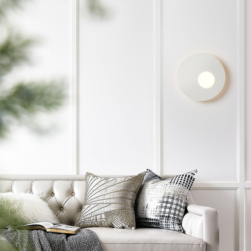 Levy round metal LED wall light - vue 4 sur 8
