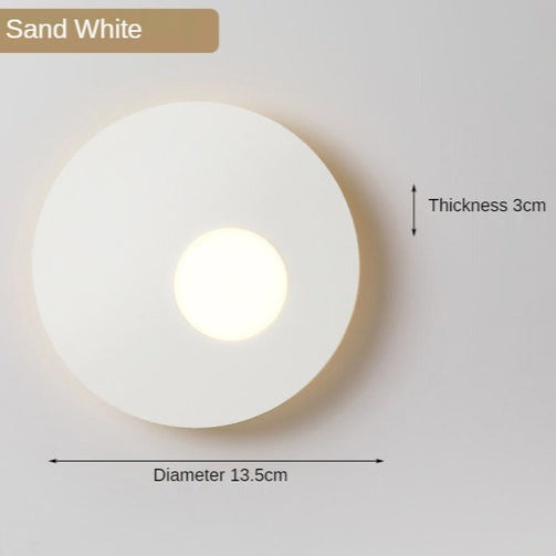 Levy round metal LED wall light