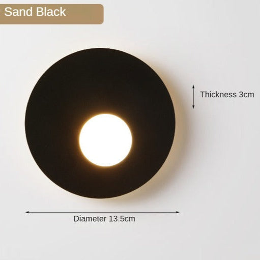 Levy round metal LED wall light - vue 6 sur 8
