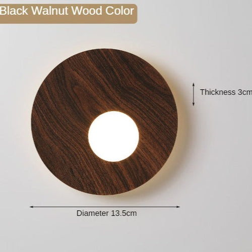 Levy round metal LED wall light - vue 9 sur 8