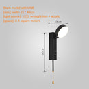 Samia rectangular support LED designer wall light