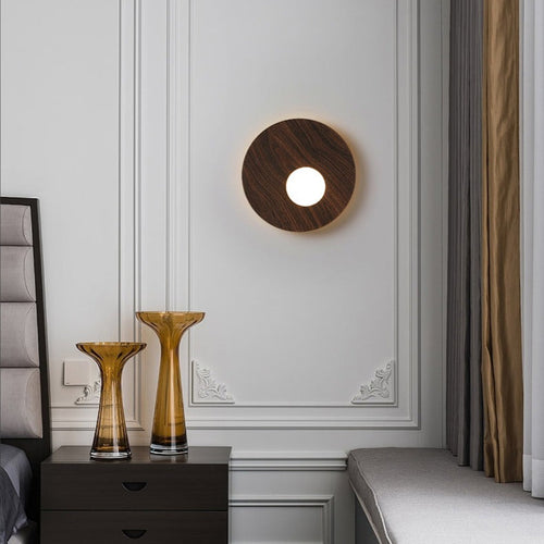 Levy round metal LED wall light - vue 6 sur 8