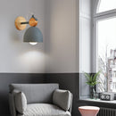 Modern wall light with nordic wood bracket lyra