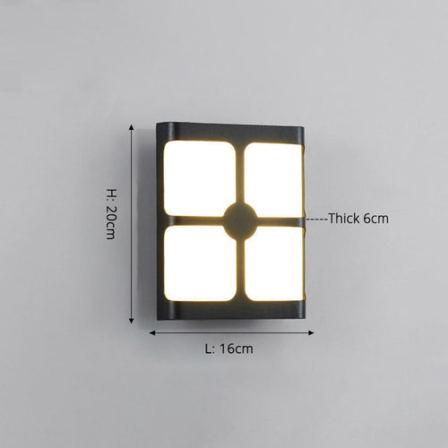 Modern water-resistant outdoor wall light Rwan - vue 19 sur 19