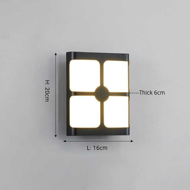 Modern water-resistant outdoor wall light Rwan - vue 18 sur 19