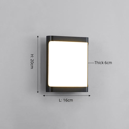 Modern water-resistant outdoor wall light Rwan - vue 20 sur 19