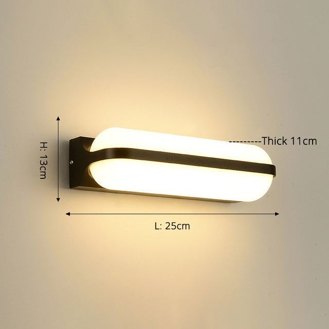 Modern water-resistant outdoor wall light Rwan - vue 13 sur 19