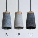 Designer LED pendant light with Marta cement shade