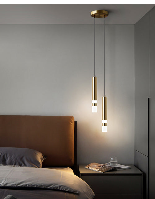 Designer pendant light LED tube light gold or black Amias - vue 10 sur 16