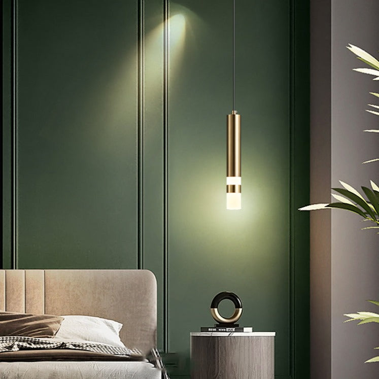 Designer pendant light LED tube light gold or black Amias - vue 4 sur 16