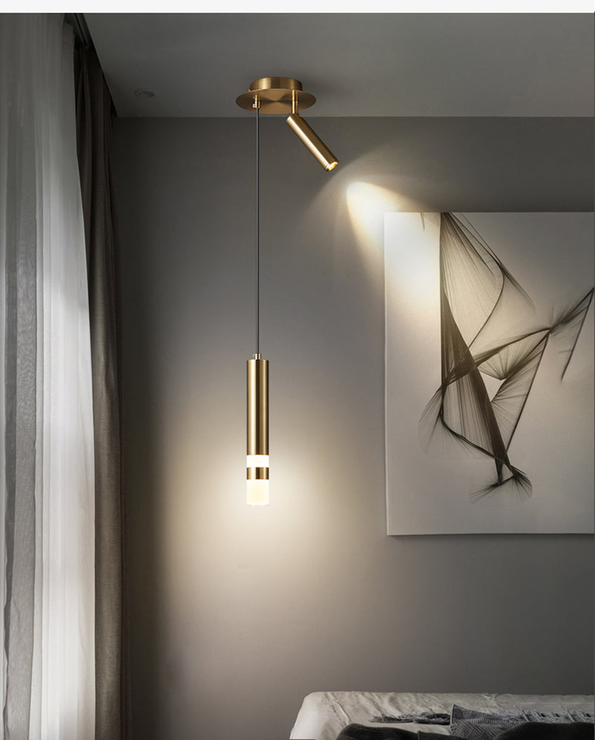Designer pendant light LED tube light gold or black Amias - vue 16 sur 16